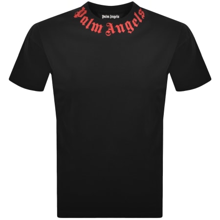 Palm Angels Neck Logo T Shirt Black | Mainline Menswear us